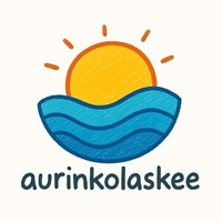 Kaunis auringonlasku horisontissa